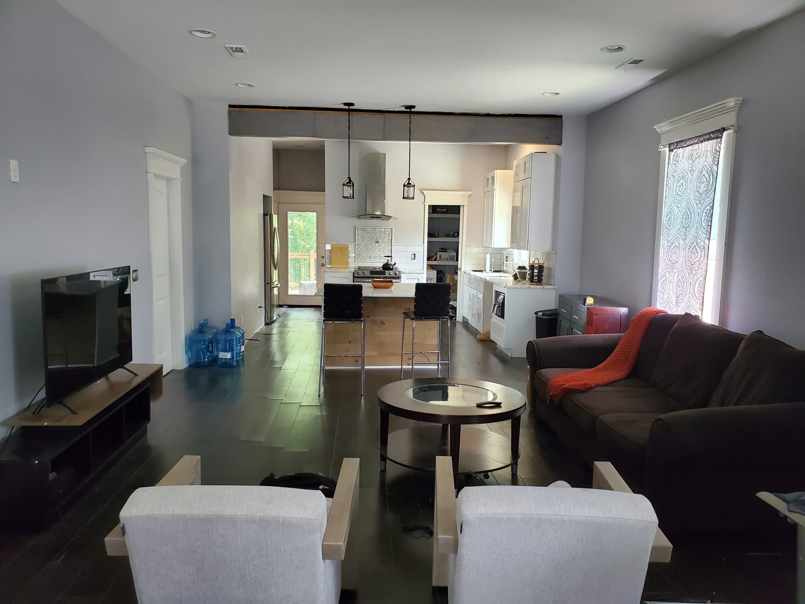 Renovated interior living space